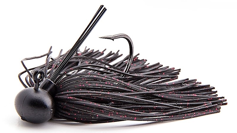 Rubber Jig Model II - Black / Red - KEITECH