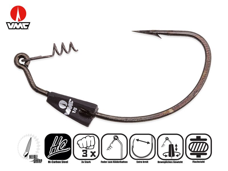VMC Heavy Duty Weighted Swim Bait Hook 7346WT