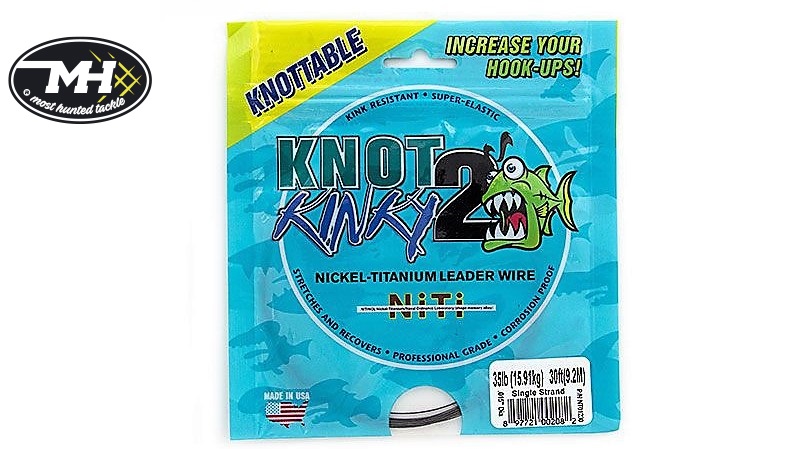 9 m Knot 2 Kinky Single-Strand Nickel-Titanium-Vorfach (30 ft.)
